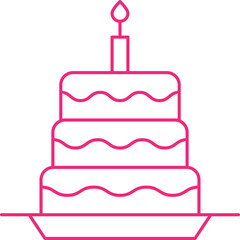 Cake III icon single vector illustration