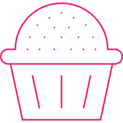 Cupcake icon single vector illustration