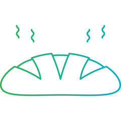 Hot Bread icon single vector illustration