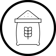Flour Bag icon single vector illustration