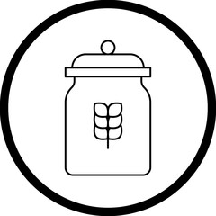 Flour Pot icon single vector illustration