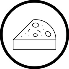 Slice of Pie icon single vector illustration