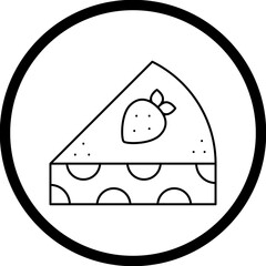Slice of Cake II icon single vector illustration