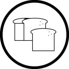 Sliced Bread icon single vector illustration