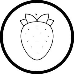 Strawberry icon single vector illustration