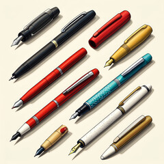 A Stunning Collection of Vintage and Classic Pens: A Visual Delight for Stationery Lovers