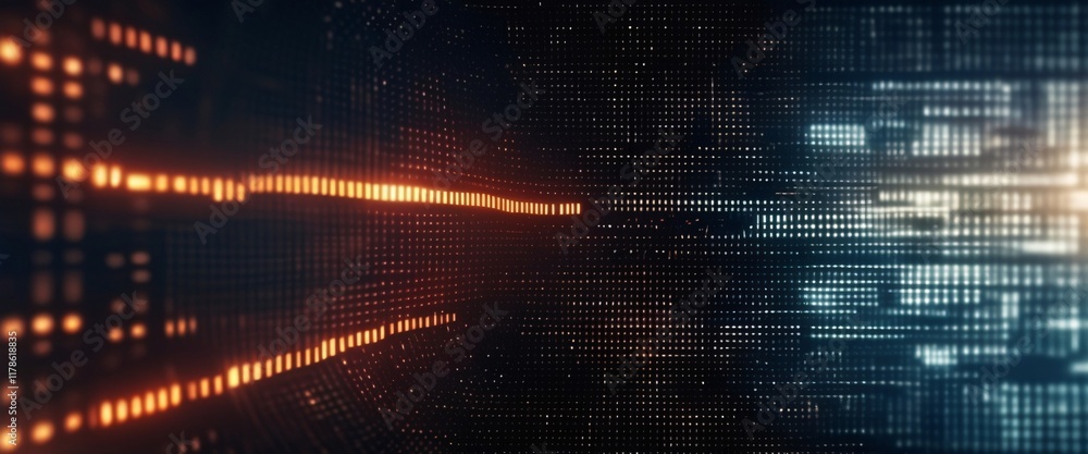 Poster digital flow: abstract data stream