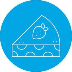 Slice of Cake II icon single vector illustration
