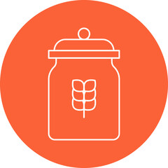 Flour Pot icon single vector illustration