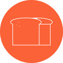 French Bread icon single vector illustration