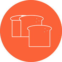 Sliced Bread icon single vector illustration