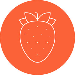Strawberry icon single vector illustration