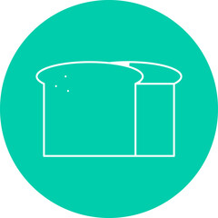 French Bread icon single vector illustration