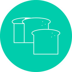 Sliced Bread icon single vector illustration