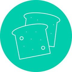 Bread icon single vector illustration