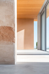 Fototapeta premium Modern architectural interior showcasing natural light and minimalist design elements