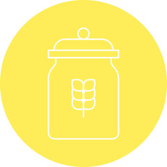 Flour Pot icon single vector illustration
