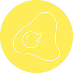 Fried Egg icon single vector illustration