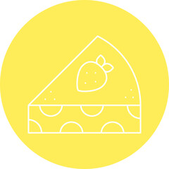 Slice of Cake II icon single vector illustration