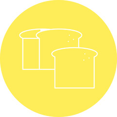 Sliced Bread icon single vector illustration