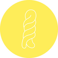 Braided Bread icon single vector illustration