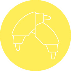 Crossiant I icon single vector illustration