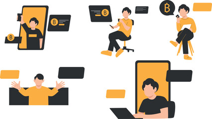 Flat Illustration Business Technology