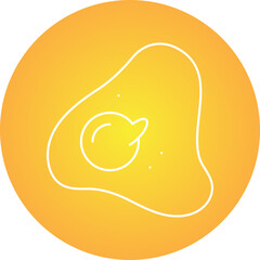 Fried Egg icon single vector illustration