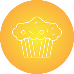 Muffin icon single vector illustration