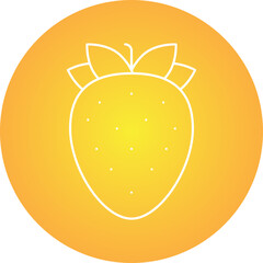 Strawberry icon single vector illustration