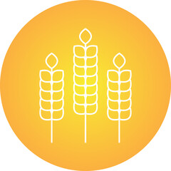Wheat icon single vector illustration