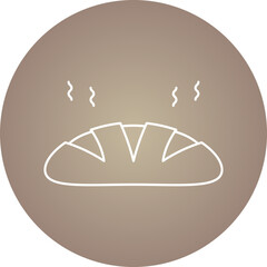 Hot Bread icon single vector illustration