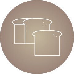 Sliced Bread icon single vector illustration
