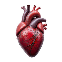 Detailed Human Heart Model - Anatomical Representation of Cardiac Anatomy Transparent Background