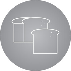 Sliced Bread icon single vector illustration