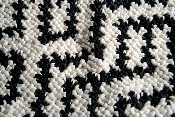 Elegant Houndstooth Pattern in Classic Black and White - Timeless Design for Fashion and Textiles