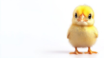 Fototapeta premium Cute Baby Chick Isolated on White Background
