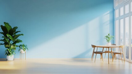 3D Rendering of a Modern Apartment Interior Showcasing an Empty, Stylish Space Ready for Personalization.