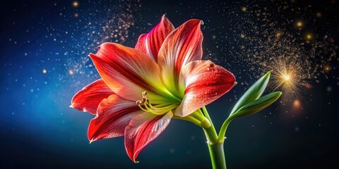 Macro photography reveals an amaryllis's breathtaking time-lapse bloom, showcasing pollen in flight during springâ€™s blossoming.