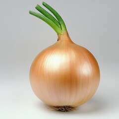 Fresh White Onion Isolated on White Background