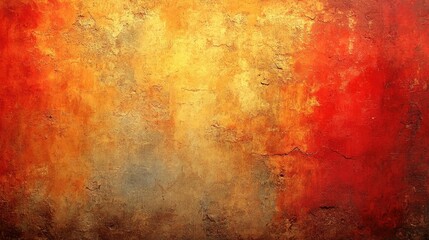 Obraz premium Abstract Textured Wall Red Gold Hues