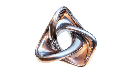 Star shape metal swirl isolated background curvy silver liquid twisted