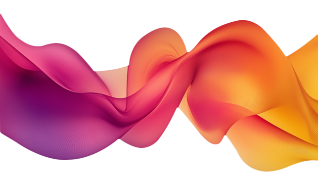 Purple Yellow Abstract wave pattern no background banner website design png