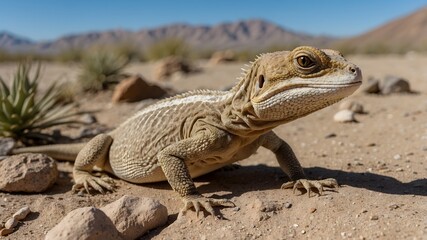 Obraz premium Biodiversity in Coachella Valley: Interactions Among Desert Ecosystem Species