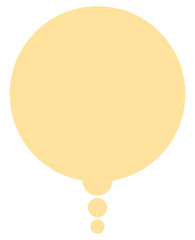黄色の丸い想像するときの吹き出し