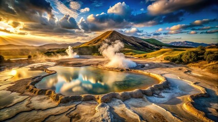 Sicily's Salinelle: Geothermal mud volcanoes erupt, a dramatic active landscape photographed.
