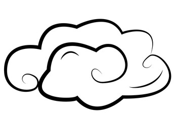 cloud computing concept, chinese icon