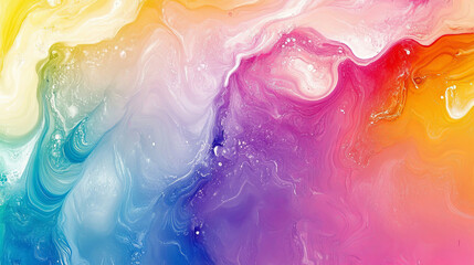 beautiful, Vibrant rainbow-colored liquid background, a colorful abstract marble wallpaper for mobile phone screens.