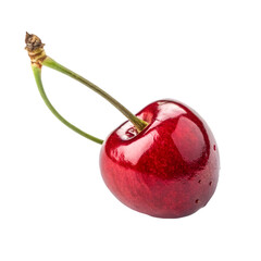 A cherry On white background