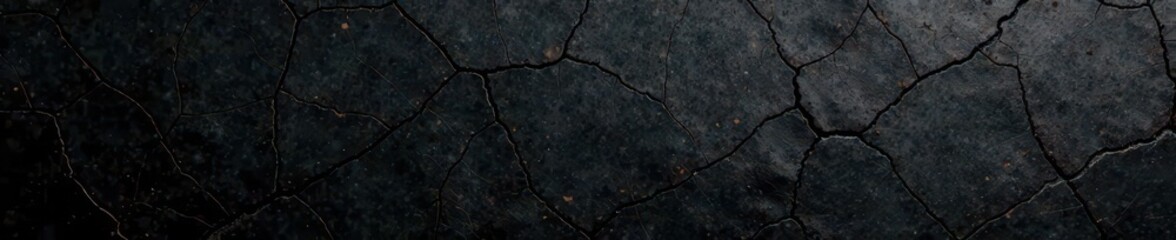 Obraz premium Deep black texture with distressed, cracked surface , rock, shadow